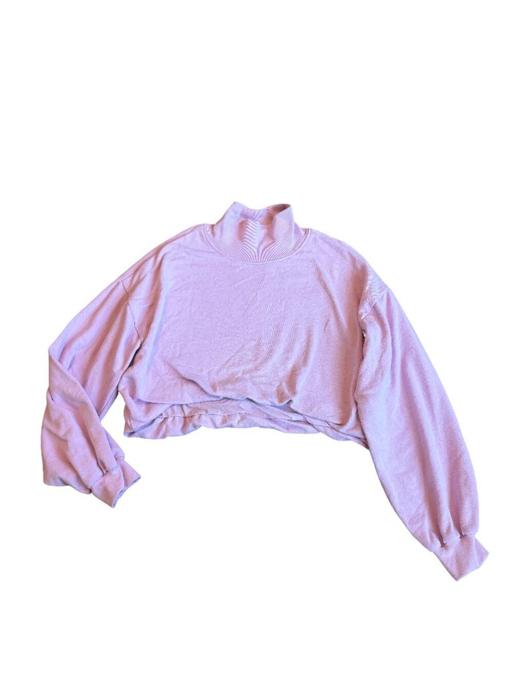 Anthropologie Pilcro Lavender Mock Neck Pullover Sweater Cropped Length Medium